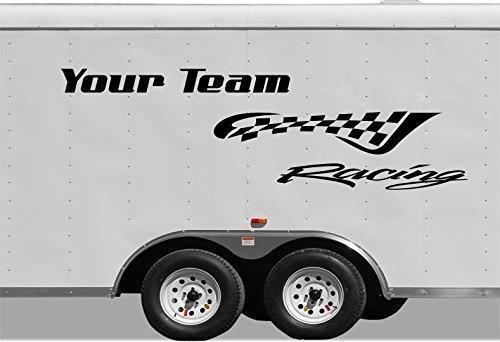 Your Team Name Racing Trailer Decals Stickers Mural