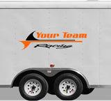StickerChef Your Team Racing Decal Name Trailer Vinyl Decal Custom Text Trailer Sticker YT07