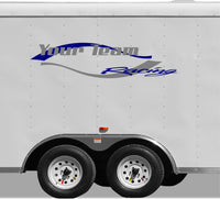 Your Team Racing Decal Name Trailer  - Vinyl Decal - Custom Text -Trailer Sticker YT08