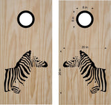 Zebra Cornhole Decal Set Boards Bean Bag Toss Sticker